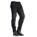 Pantaloni da moto invernali in denim termico con protezioni e pannelli elasticizzati - 3XL / Nero