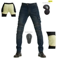 Vaqueros de moto para hombre en azul oscuro con protecciones CE y paneles flexibles - XS / Azul