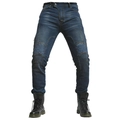 Pantaloni da moto invernali in blu indaco con pannelli a fisarmonica e fodera termica - 3XL / Blu