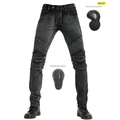 Motorjeans voor heren met CE-beschermers en stretchpanelen voor optimale veiligheid - XS / Zwart