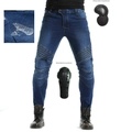 Vaqueros de moto impermeables con paneles elásticos y almohadillas de protección - XS / Azul Impermeable