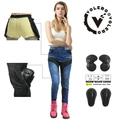 Jeans moto da donna slim fit con mesh traspirante, fodera in Kevlar e protezioni CE rimovibili - XXS / Blu (Con Equipaggiamento Potenziato)
