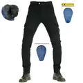 Pantaloni da moto invernali in pile con tasche cargo e protezioni CE rimovibili - XXS / Nero