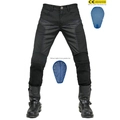 Pantaloni da moto in mesh per uomo con ginocchiere regolabili e protezioni CE - XXS / Nero