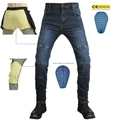 Jeans protettivi da moto blu scuro con ginocchiere rimovibili e fodera rinforzata - XXS / Blu