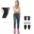 Women's grey-blue camo motorcycle pants with removable CE protective knee pads - XS / 114-7 Gray