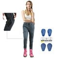 Women's dark gray camo motorcycle pants with protective pads and cargo pockets - XS / Gray