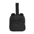 Mochila infantil de oso negro con orejas 3D y correa de hombro larga de tejido - Negro