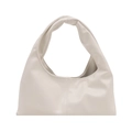 Minimalistische roomwitte hobo-tas met gedraaid handvat voor dagelijks gebruik - Wit