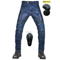 Vaqueros elásticos para moto en azul oscuro con protecciones y malla transpirable - XXS / Azul