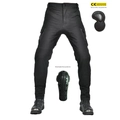 Schwarze Motorrad-Cargohose mit abnehmbaren CE-geprüften Knie- und Hüftprotektoren - XS / Schwarz