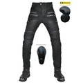 Herren Motorradjeans in Schwarz mit Thermofutter, Protektoren und CE-Zertifizierung - XXS / Fleece Schwarz (Mit Schutzausrüstung)