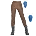 Pantalon de moto marron pour femmes avec protections amovibles aux genoux et hanches - XXS / Marron