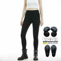 Women's black motorcycle jeans with stretch panels and removable CE protective pads - S / Black (With Gen 2 Protective Gear)