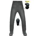 Black motorcycle riding jeans with CE certified removable knee and hip armor pads - XXS / Black