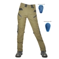 Women's army green waterproof motorcycle riding pants with removable silicone protectors - XXS / Army Green (Silicone Pads)