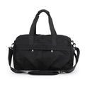 Large capacity black travel tote bag with shoulder strap and thick handles for travel - Black