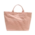 Minimalistische rosa DuPont-Papier und PVC Tote Bag mit weißem TOTE BAG Aufdruck - Rosa