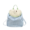 Mochila azul claro de estilo preppy con diseño creativo de pera y cierre de cordón ajustable - Estilo Pera (Pear) / Azul