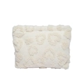 Chique beige pluche minitas met hartjespatroon voor make-up of dagelijkse benodigdheden - Wit