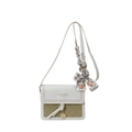 Bolso bandolera para mujer con estampado de cuadros verdes y pañuelo decorativo - Verde