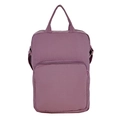 Borsa porta tablet minimal in nylon lavanda con tasca frontale e manici robusti - Viola