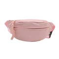 Pink minimalist nylon crossbody chest bag with adjustable strap and buckle closure - Pink