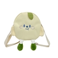 Cute yellow cartoon crossbody bag with 3D legs and green leaf detail for girls - Yellow