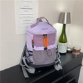 Outdoor lightweight backpack in purple and lavender color block with durable mesh pockets - Size 2 / Purple