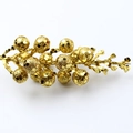 Glänzende goldene Glitzerbeeren-Zweige für Weihnachtsbaum und festliche Dekoration - Gold