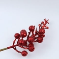 Glitzernde rote Weihnachtliche Beeren Zweige für Kränze und festliche Dekorationen - Rot
