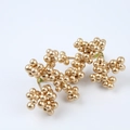 Macro di grappoli di bacche dorate da 5 cm per decorazione albero di Natale - Oro a tre punte