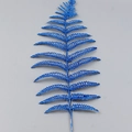 Dettaglio di foglia blu glitterata per decorazione dell'albero di Natale - Blu