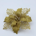 Glitzernde goldene künstliche Weihnachtsstern-Blume für Christbaum und Festtagsdekoration - Gold / 15CM