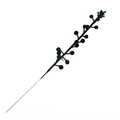 Künstlicher beflockter Beerenstrauch in Dunkelgrün für die Weihnachtsdekoration - 32cm / Schwarz
