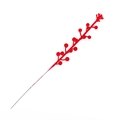 Roter beflockter Weihnachtsbeeren-Zweig für festliche Blumen-Dekorationen - 32cm / Rot