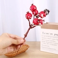 Künstlicher roter Granatapfelbeeren-Zweig mit dekorativem Frosting für Weihnachten - Granatapfel 21CM / Rot und Schwarz mit Schnee