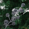 Frosted blue artificial Christmas berries branch with natural snowy texture for DIY wreaths - 18cm / 12-Head Blue Berries
