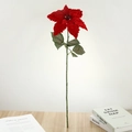 Realistische rote Poinsettie Kunstblume aus Samt für festliche Weihnachtsdekoration - Rot
