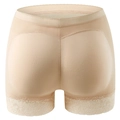 Guaina modellante a vita alta color carne con pizzo elegante e effetto push-up - S / Albicocca