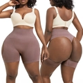 Faja reductora de talle alto con efecto levanta cola en color ciruela oscuro suave - M / Rosa empolvado
