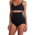 Set modellante nero senza cuciture con reggiseno sportivo scollo a V e guaina snellente - XS/S / Nero