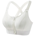 Reggiseno sportivo bianco con cerniera frontale e inserti in mesh traspirante - Taglia S / Top / Bianco