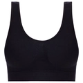 Soutien-gorge de sport noir sans couture avec détails en mesh et large bande élastique - Noir
