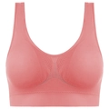 Soutien-gorge de sport corail sans couture avec larges bretelles et tissu respirant - Rouge pastèque