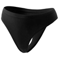 Perizoma sexy in cotone nero da donna con elastico in vita per fitness e sport - S / Nero