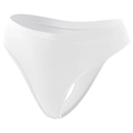 Perizoma bianco senza cuciture da donna a vita bassa con elastico in vita per fitness e sport - S / Bianco