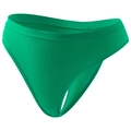 Seamless emerald green thong with wide elastic waistband and cotton crotch for fitness - S / Verdant
