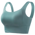 Seamless high-impact sports bra in morandi sage green for yoga and fitness training - Green
