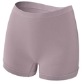 Plus size seamless boxer safety shorts in soft morandi purple elastic fabric - Purple Grey